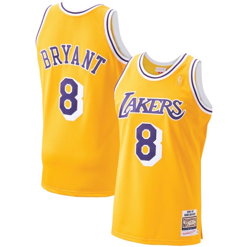 Men's Kobe Bryant Gold Los Angeles Lakers 1996/97 Hardwood Classics Authentic